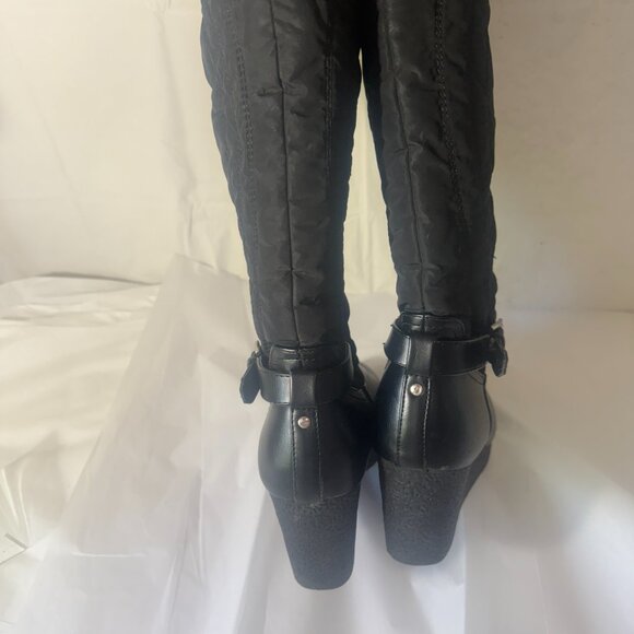 Unisa Hailee Wedge Black Tall Boots size 8.5 - Picture 6 of 12